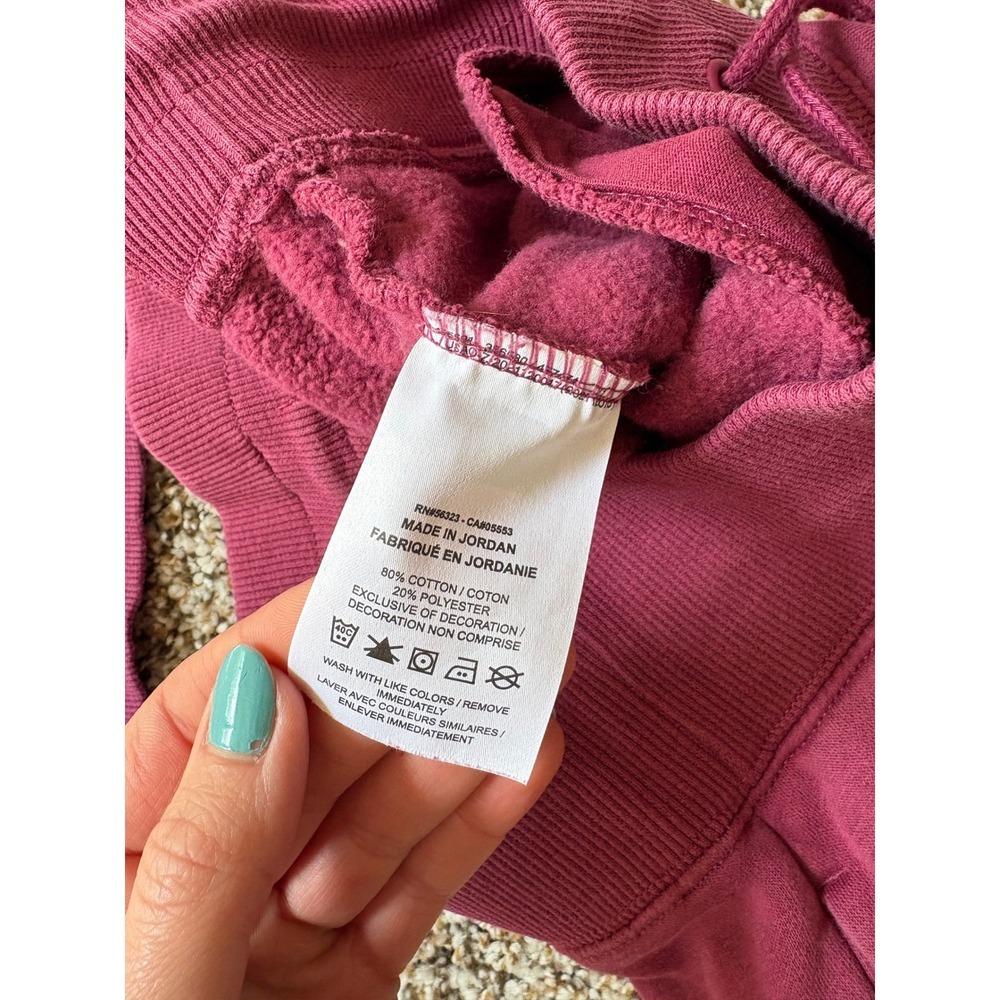 Nike Matching Set Size Medium Berry Pink Cropped Sweatshirt Wide Leg Sweatpants - Picture 6 of 11